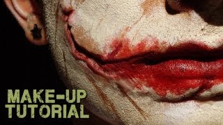 Joker Scars How to Make up with Joker Prosthetics Professional [upl. by Jarlath]