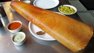 PAPER DOSA INDIAN FOOD HUGE PAPER DOSA MADE IN AN INDIAN FOOD RESTAURANT [upl. by Oren755]