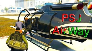 GTA V  The Pacific Standard Job with HELICOPTER [upl. by Arabeila655]