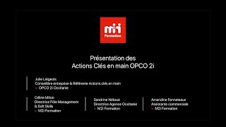 M2i Webinar  Présentation des « actions clés en main » OPCO 2i [upl. by Anerahs108]