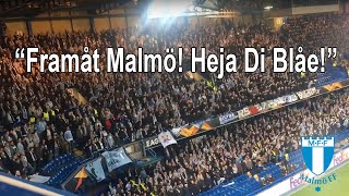 Framåt Malmö Heja Di Blåe  Malmo fans at Chelsea  watch until the end [upl. by Ayekram]