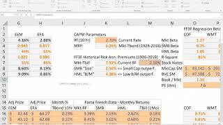 AdvFinMod Topic 1 Section 3 Computing Fama French Three Factor Model Returns [upl. by Auqenes]