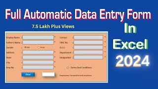 Full Automatic Data Entry From In Excel [upl. by Aivull891]