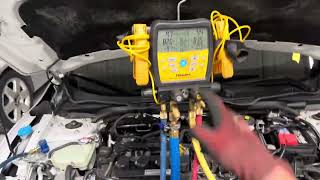 REFRIGERANT RECOVERY 2019 Honda Civic SI Fieldpiece MR45 Recovery  SM480V Gauges VPX7 Vacuum ￼ [upl. by Neeuq]