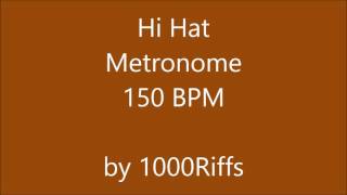 Hi Hat Metronome 150 BPM [upl. by Donn]