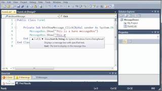 Visual Basic Tutorial  39  MessageBoxes [upl. by Mehsah200]