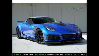 2019 Corvette ZR1 For Sale Convertible Manual Elkhart Blue 1 of 2 RARE [upl. by Maris578]