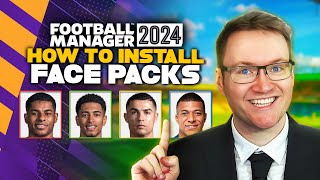 Face Pack Install Guide Football Manager 2024  How to get real player faces into FM24 [upl. by Favian]