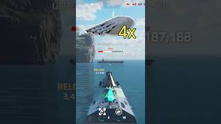 Gneiss 406mm Vs Yamato Main Cannon 460mm Damage Comparison modernwarships shorts [upl. by Zebe]