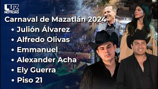 Julión Álvarez Alfredo Olivas Emmanuel Ely Guerra Piso 21 El elenco del Carnaval de Mazatlán [upl. by Menides]