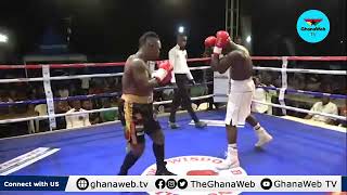 Watch how Nigerian boxer Rasheed Idowu knocked out Bastie Samir twice in UBO title fight [upl. by Annabela]