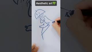 aesthetic drawing uzidrawing art shortsviral [upl. by Eiduam390]