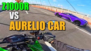 Sports Car vs Superbike Z1000R [upl. by Akalam]