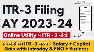 ITR 3 Filing Online AY 202324  How to File ITR 3 For AY 202324  itr3 e filing 202324 [upl. by Jackquelin]