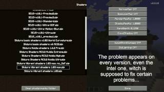 Minecraft Sildurs Shaders amp noBlocks mod Problem [upl. by Trometer]