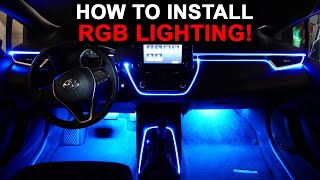 CAR RGB LED LIGHTING INSTALL TIPS and TRICKS for Easy Installation [upl. by Herv]