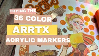 ARRTX Acrylic Markers  36 Colors Review [upl. by Vachill]