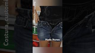 Como alargar short jeans com falso ilhós customizacaoderoupas hudanunes [upl. by Notelrahc]