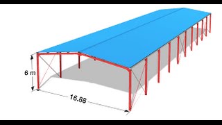 Etude complète dun hangar en Charpente Metallique sur le logiciel Robot Structure Analysis 1 [upl. by Enial706]