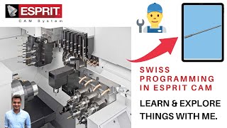 ESPRIT CAM  Swiss Programming in ESPRIT CAM  FREE CAM PRAGRAMMING TUTORIAL Part1 [upl. by Aleunam]