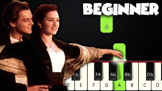 My Heart Will Go On  Titanic  BEGINNER PIANO TUTORIAL  SHEET MUSIC by Betacustic [upl. by Kcirdes]