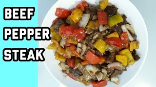 HOW TO COOK BEEF PEPPER STEAK I Easy amp Tastiest Beef Pepper Steak I Jhun Que [upl. by Heigho]