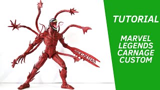 Marvel Legends Carnage Custom  Procedimiento y Review EN ESPAÑOL [upl. by Yam]