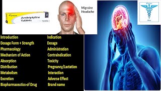 Amitriptyline  Elavil Levate  Mechanism of Action  Dosage Indications Adverse Effect English [upl. by Lem854]