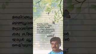 Therirangum Mukile HD Lyrics Status💕malayalamlyrics lyricsstatus malayalamsongs whatsappstatus [upl. by Triny]