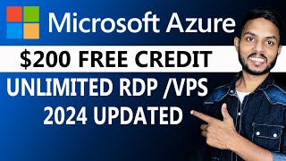 How to Create Microsoft Azure Free trial Account 200 Free Credit  Free Window RDP  Azure 2024 [upl. by Idnat]