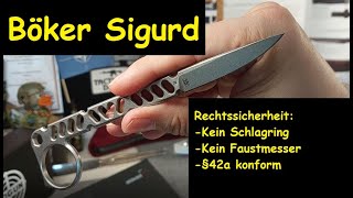 Böker Sigurd 42 Messer von Midgards  Bester BKA Feststellungsbescheid aller Zeiten [upl. by Menard944]