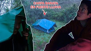 Pruebo CARPA TODO TERRENO MÁS BARATA en FUERTE LLUVIA ¿Resistirá [upl. by Sivle]