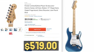 Fender Player Series Stratocaster Unboxing Lake Placid blue Adorama [upl. by Asel]