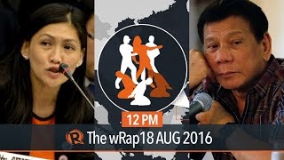 Duterte RCBC manager Abu Sayyaf  12PM wRap [upl. by Zennie]