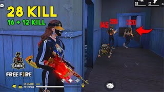 28 Kill Duo vs Squad Ajjubhai and Jontybhai OverPower Gameplay  Garena Free Fire [upl. by Rolan5]