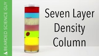 Seven Layer Density Column Experiment Chemistry [upl. by Elbertina]