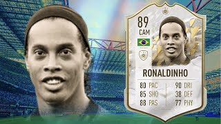 FIFA 22 RONALDINHO 89 ICON PLAYER REVIEW I FIFA 22 ULTIMATE TEAM [upl. by Dolf]