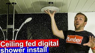 HOW TO FIT CEILING FED DIGITAL SHOWER  Mira Mode Maxim Review [upl. by Lukasz]