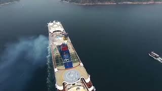 World largest cruise  Hong Kong cruise  giant cruise in the world  cruise drone view [upl. by Anerat785]