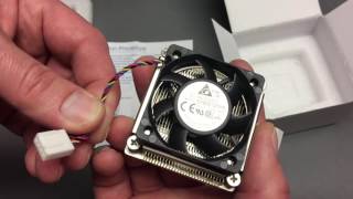 Close look at Supermicro SNKC0057A4L HeatsinkFan assembly unboxing [upl. by Anairam]