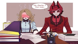 Hazbin Hotel Comic Dub Alastor the Boyfriend Charlastor ShipComedy [upl. by Aicekan]