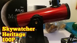 Skywatcher Heritage 100P Tabletop Dobsonian Reflecting TelescopeUnboxing Review Use [upl. by Surovy]