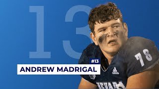 Nevada football 25 player countdown 13 center Andrew Madrigal [upl. by Annahsit]