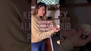 Keto Fluffy Almond Flour Pancakes  Keto Pancakes Recipe [upl. by Kerek590]