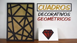 CUADROS DECORATIVOS GEOMÉTRICOS con spray 🎴 [upl. by Eizzik]