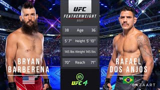 BRYAN BARBERENA VS RAFAEL DOS ANJOS FULL FIGHT UFC ON ESPN 42 [upl. by Tema2]