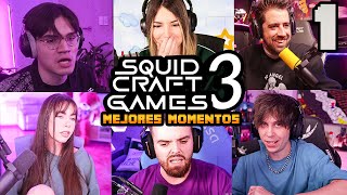 MEJORES MOMENTOS EN SQUID CRAFT GAMES 3 DIA 1 [upl. by Selestina]