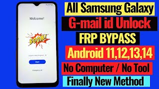 All Samsung FRP Bypass 2024Samsung Google Lock Remove Android 11121314 New Method No 0 [upl. by Erimahs]