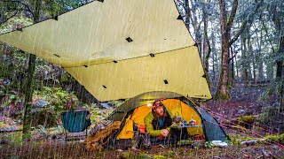 Camping in the Heavy Rain  Alone in Hilleberg Allak 2 Tent [upl. by Christen]