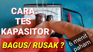 CARA Mengecek Kapasitor Elco dengan Multimeter  Tutorial pemula [upl. by Cannon15]